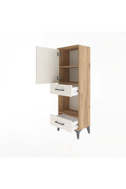 Arges Dolap 3 Raflı 2 Çekmeceli Tek Kapaklı 44x30x134 - S16M034V7A