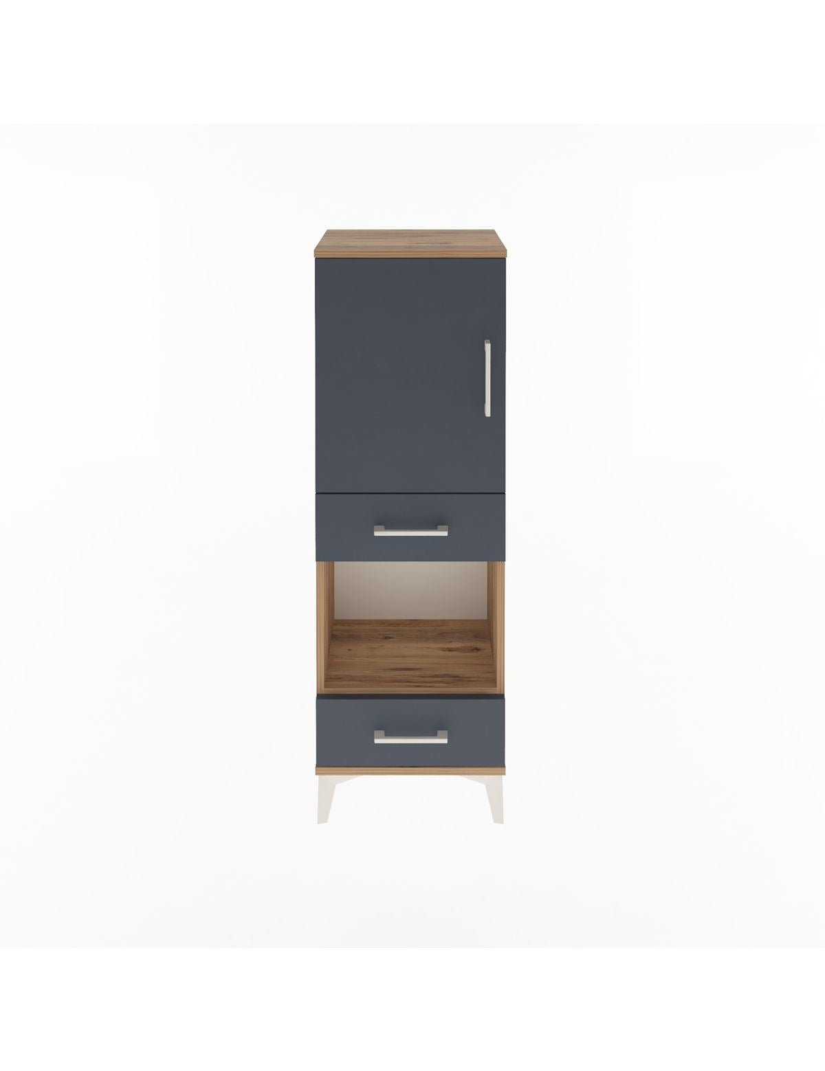 Arges Dolap 3 Raflı 2 Çekmeceli Tek Kapaklı 44x30x134 - S16M034V8A