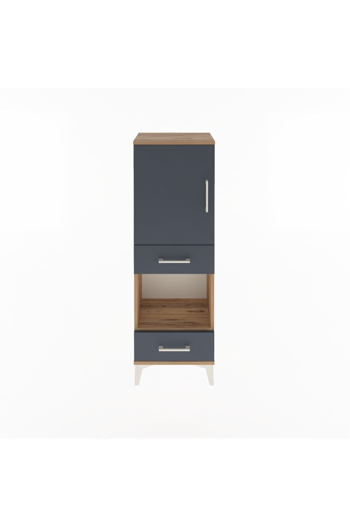 Arges Dolap 3 Raflı 2 Çekmeceli Tek Kapaklı 44x30x134 - S16M034V8A