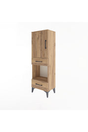 Arges Dolap 3 Raflı 2 Çekmeceli Tek Kapaklı 44x30x134 - S16M034V9A