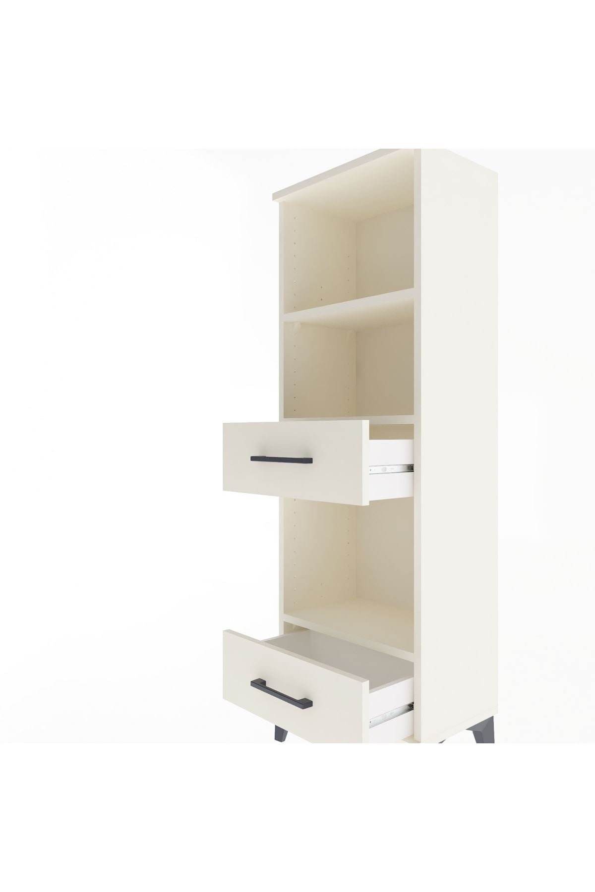Arges Dolap 3 Raflı 2 Çekmeceli 44x30x134 - S16M035V1A