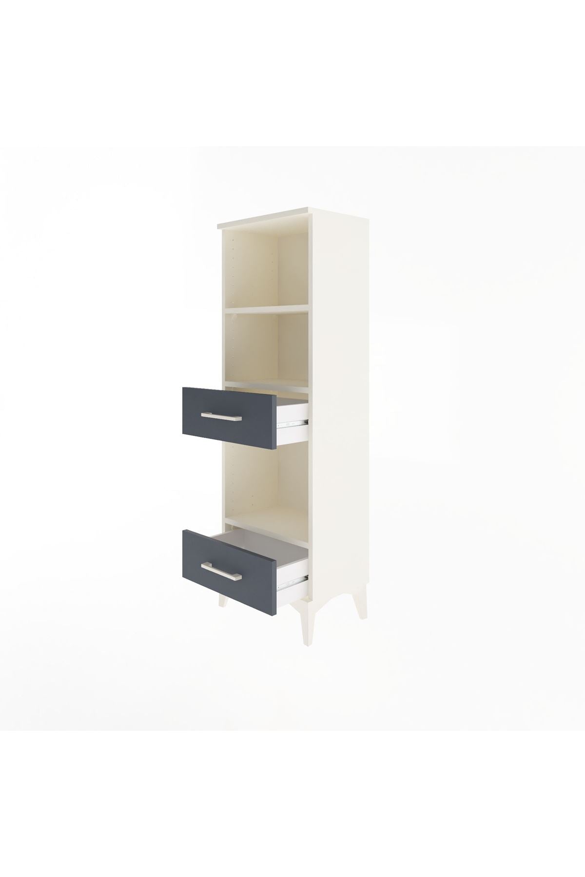 Arges Dolap 3 Raflı 2 Çekmeceli 44x30x134 - S16M035V2A