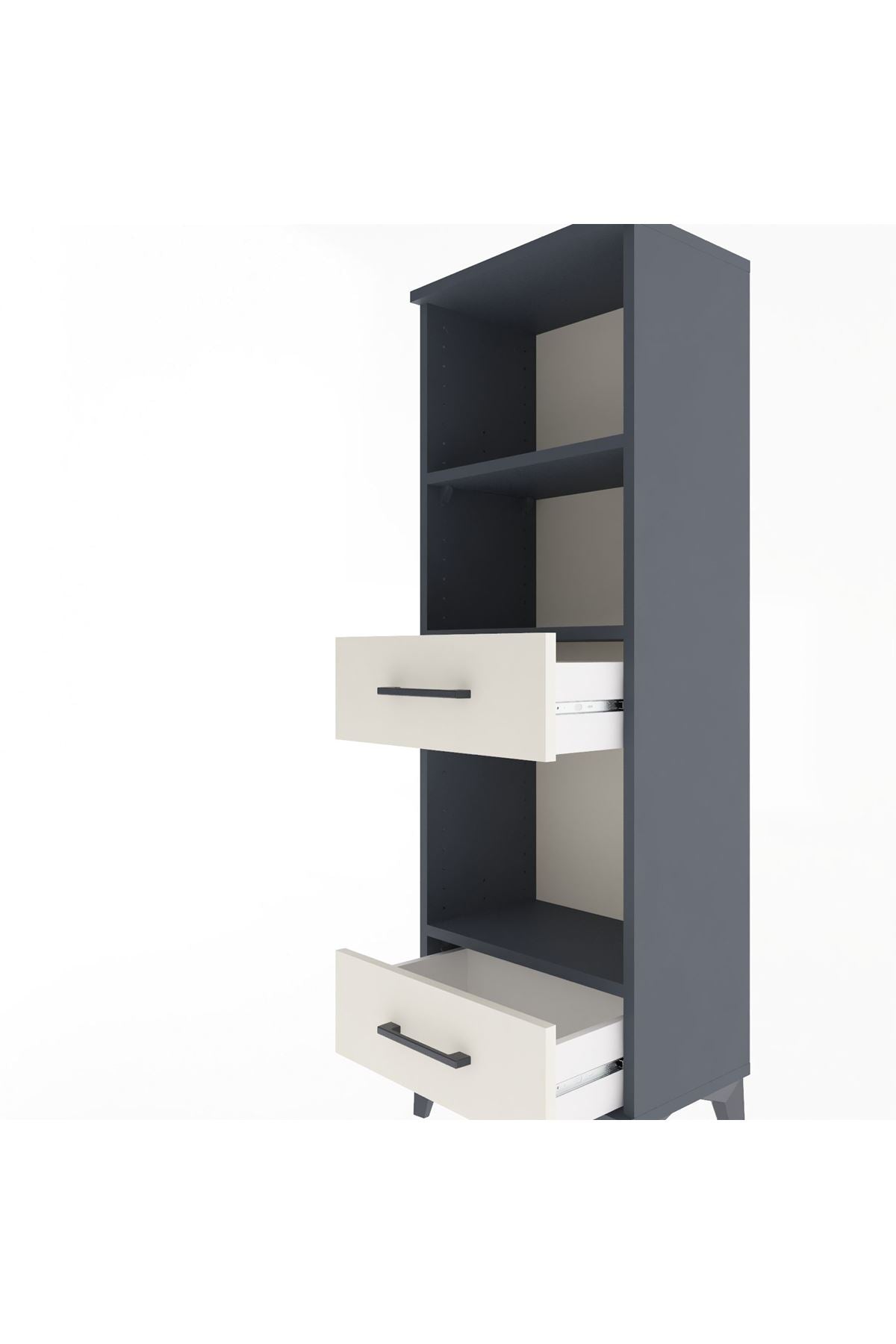 Arges Dolap 3 Raflı 2 Çekmeceli 44x30x134 - S16M035V4A