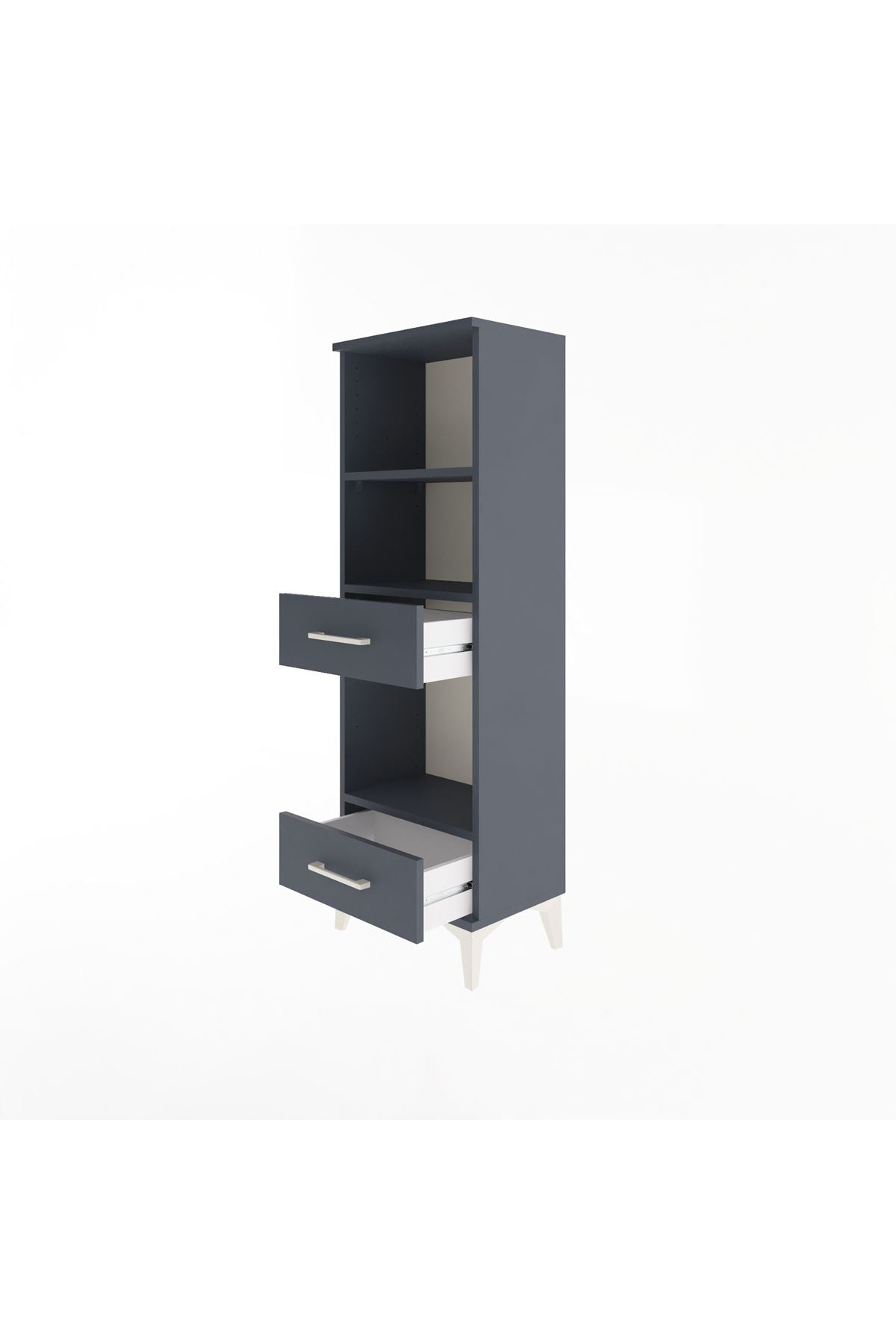 Arges Dolap 3 Raflı 2 Çekmeceli 44x30x134 - S16M035V5A