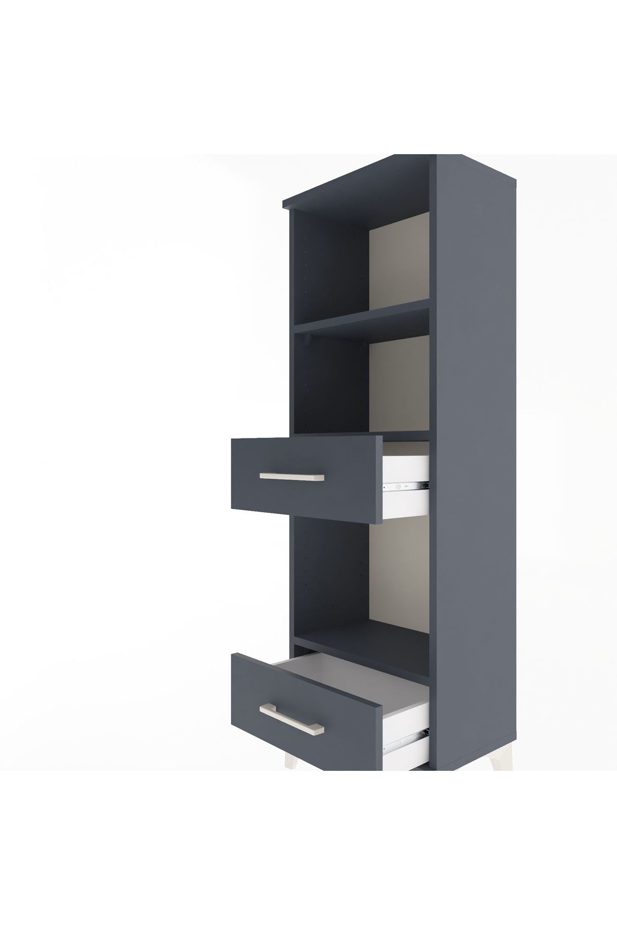 Arges Dolap 3 Raflı 2 Çekmeceli 44x30x134 - S16M035V5A
