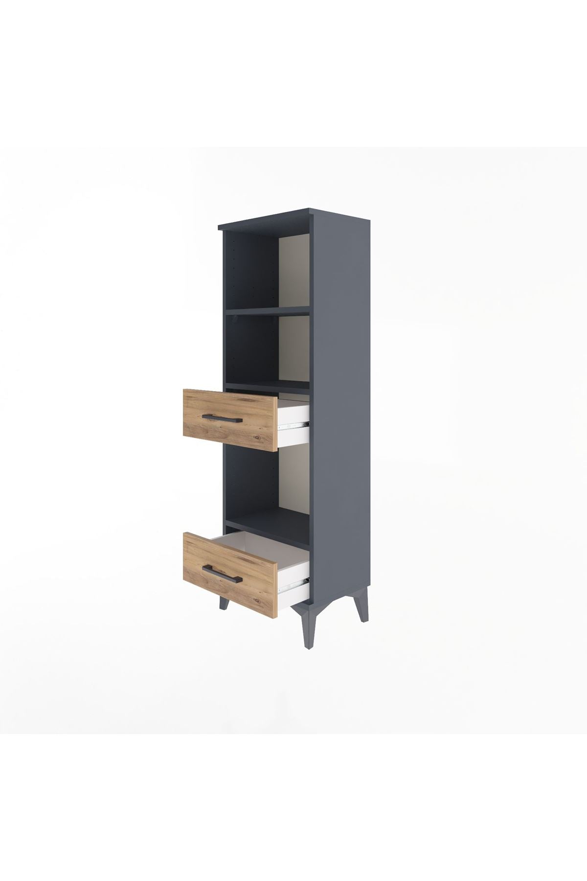 Arges Dolap 3 Raflı 2 Çekmeceli 44x30x134 - S16M035V6A