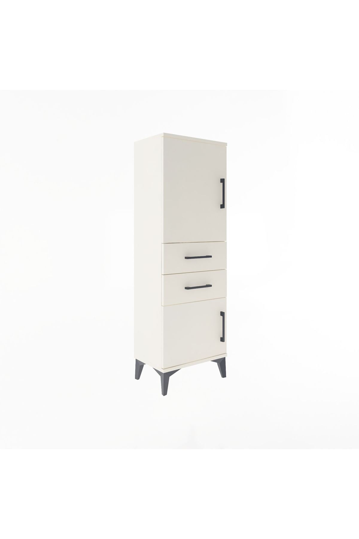 Arges Dolap 2 Raflı 2 Çekmeceli 2 Kapaklı 44x30x134 - S16M036V1A