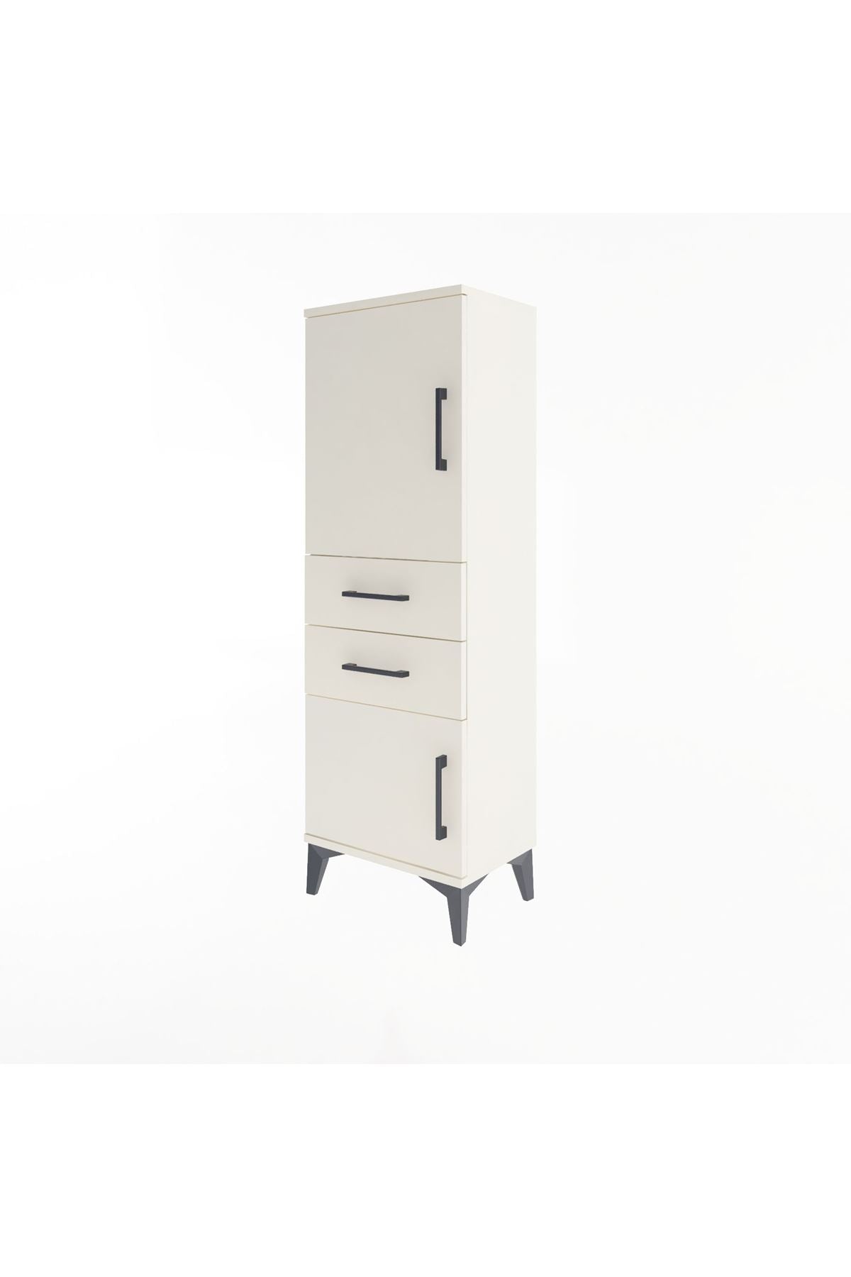 Arges Dolap 2 Raflı 2 Çekmeceli 2 Kapaklı 44x30x134 - S16M036V1A