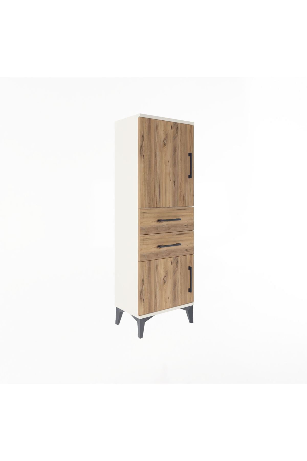 Arges Dolap 2 Raflı 2 Çekmeceli 2 Kapaklı 44x30x134 - S16M036V3A