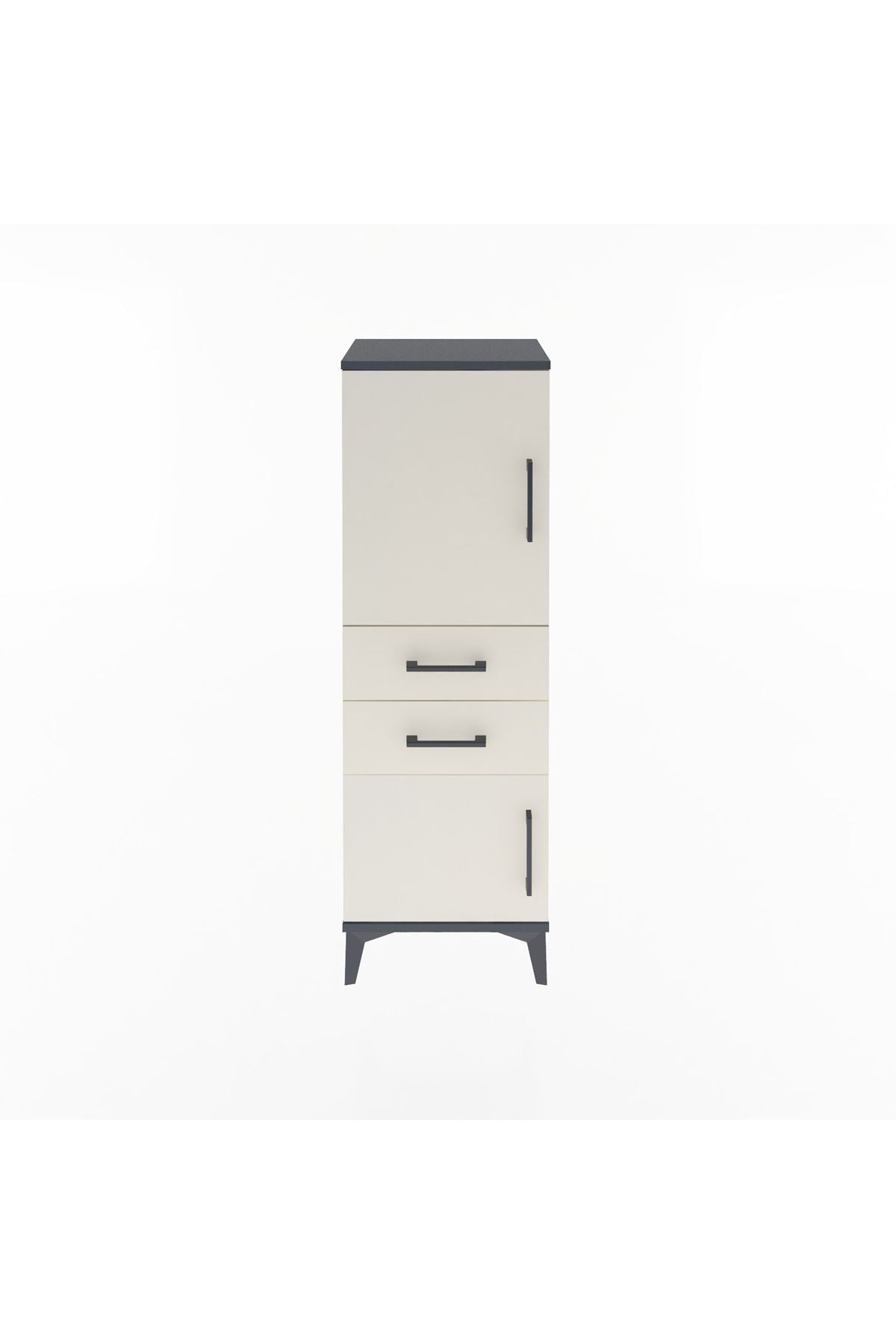Arges Dolap 2 Raflı 2 Çekmeceli 2 Kapaklı 44x30x134 - S16M036V4A