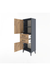 Arges Dolap 2 Raflı 2 Çekmeceli 2 Kapaklı 44x30x134 - S16M036V6A