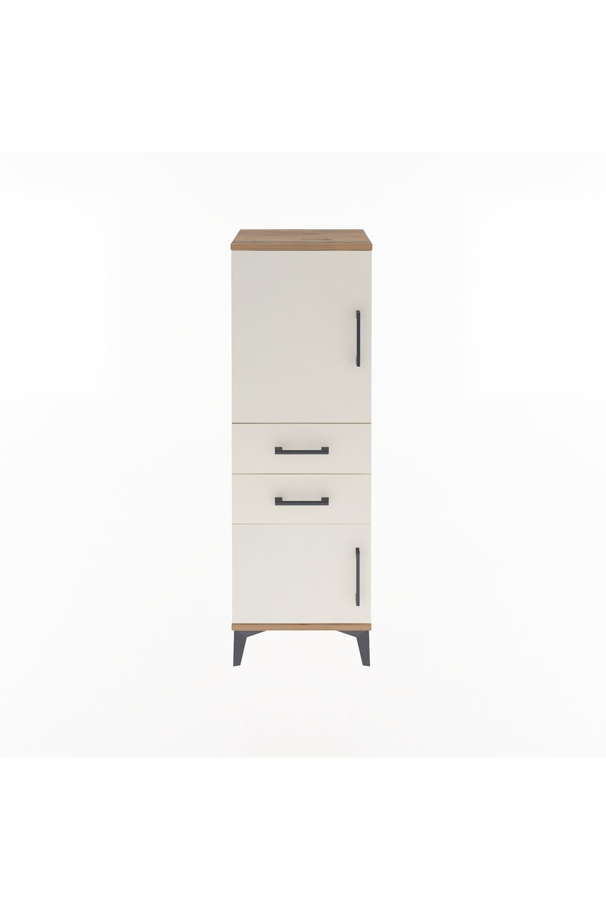 Arges Dolap 2 Raflı 2 Çekmeceli 2 Kapaklı 44x30x134 - S16M036V7A