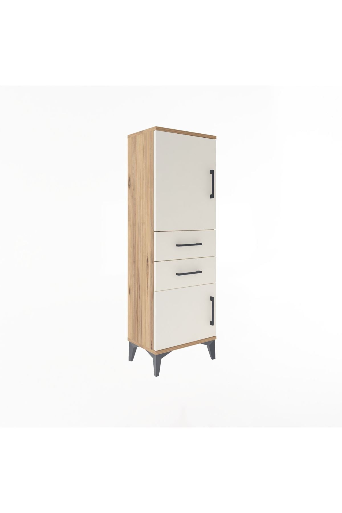 Arges Dolap 2 Raflı 2 Çekmeceli 2 Kapaklı 44x30x134 - S16M036V7A