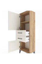 Arges Dolap 2 Raflı 2 Çekmeceli 2 Kapaklı 44x30x134 - S16M036V7A