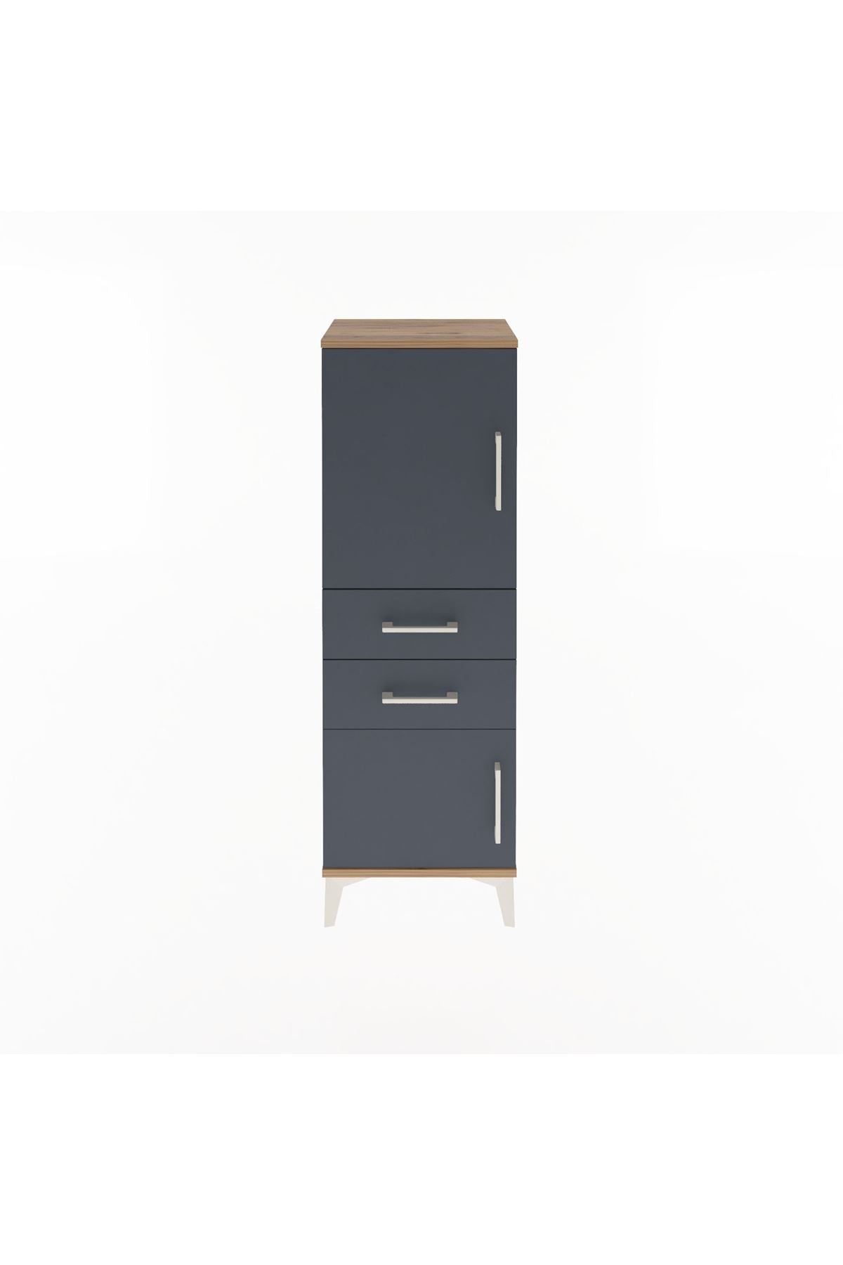 Arges Dolap 2 Raflı 2 Çekmeceli 2 Kapaklı 44x30x134 - S16M036V8A
