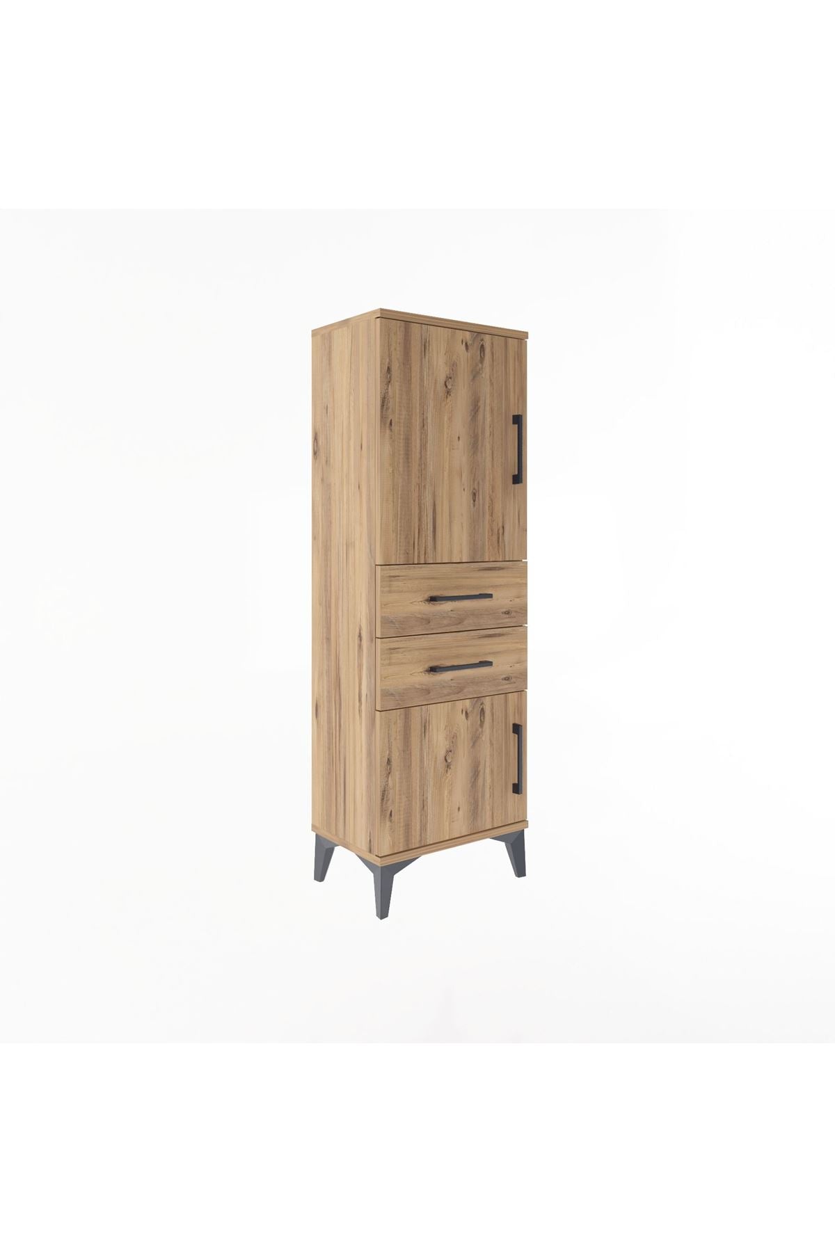 Arges Dolap 2 Raflı 2 Çekmeceli 2 Kapaklı 44x30x134 - S16M036V9A