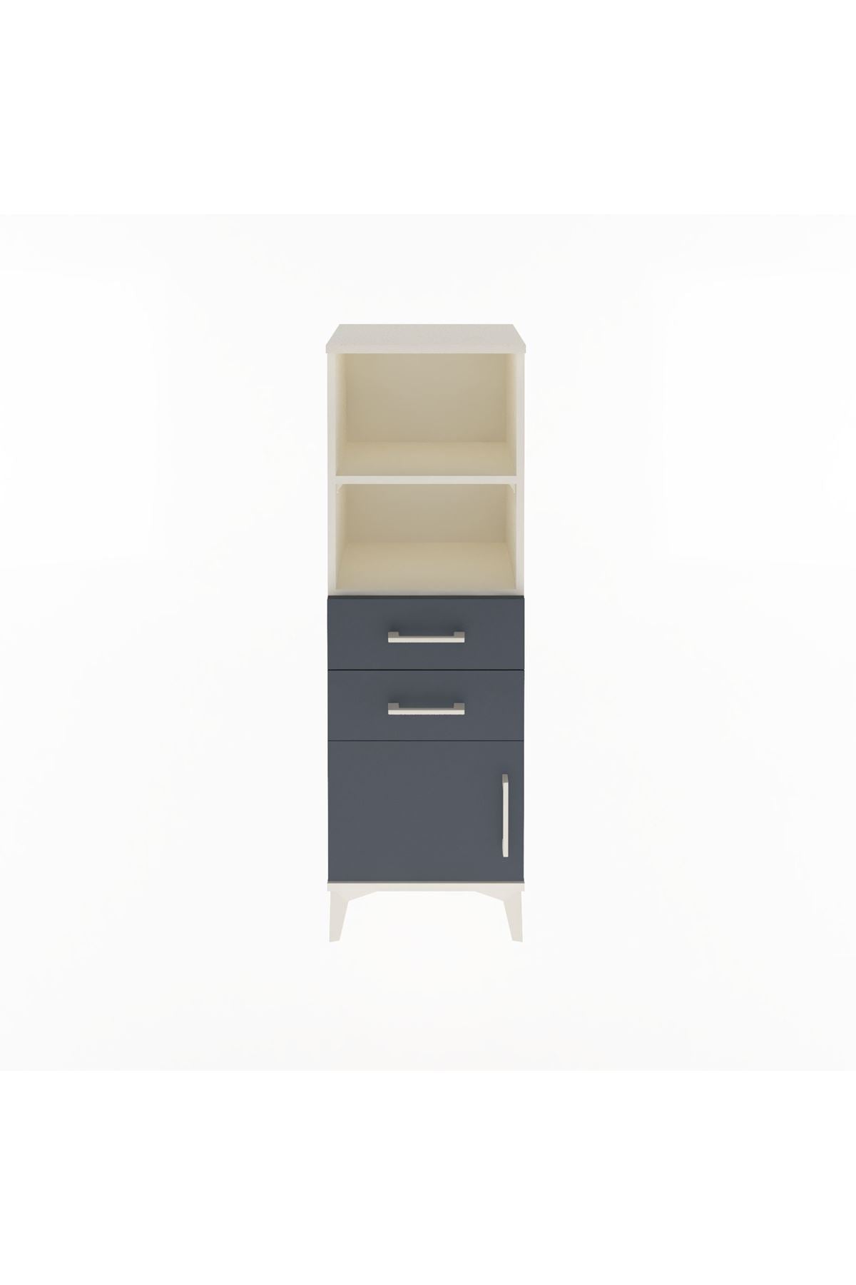 Arges Dolap 2 Raflı 2 Çekmeceli Tek Kapaklı 44x30x134 - S16M037V2A