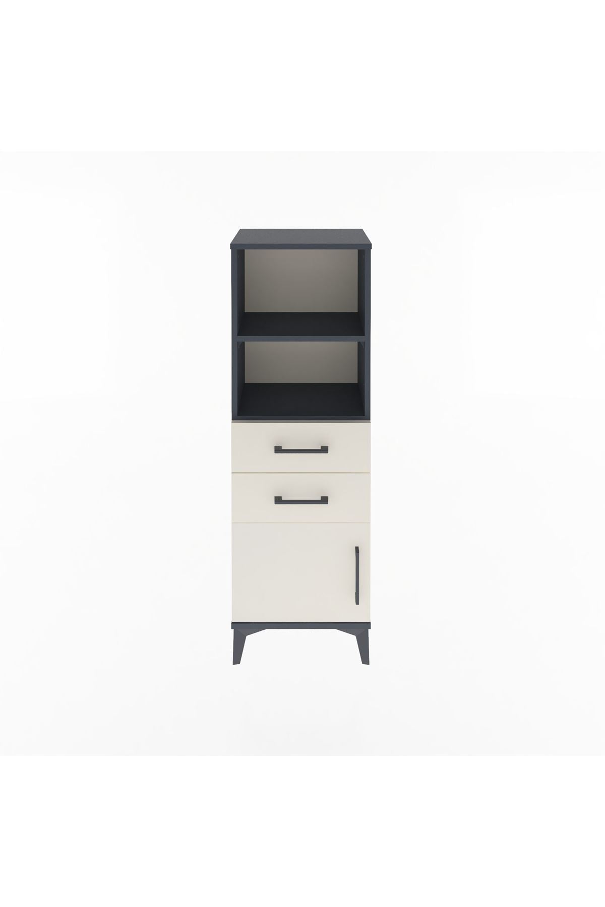 Arges Dolap 2 Raflı 2 Çekmeceli Tek Kapaklı 44x30x134 - S16M037V4A