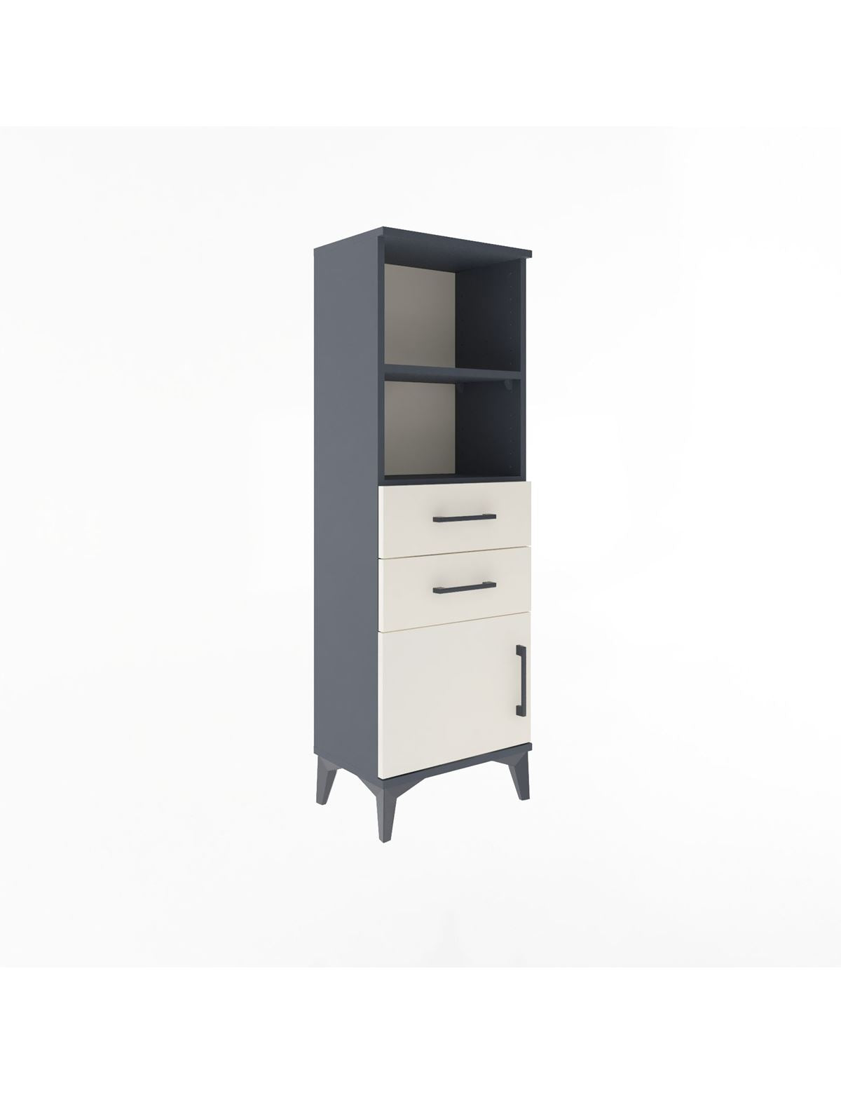 Arges Dolap 2 Raflı 2 Çekmeceli Tek Kapaklı 44x30x134 - S16M037V4A