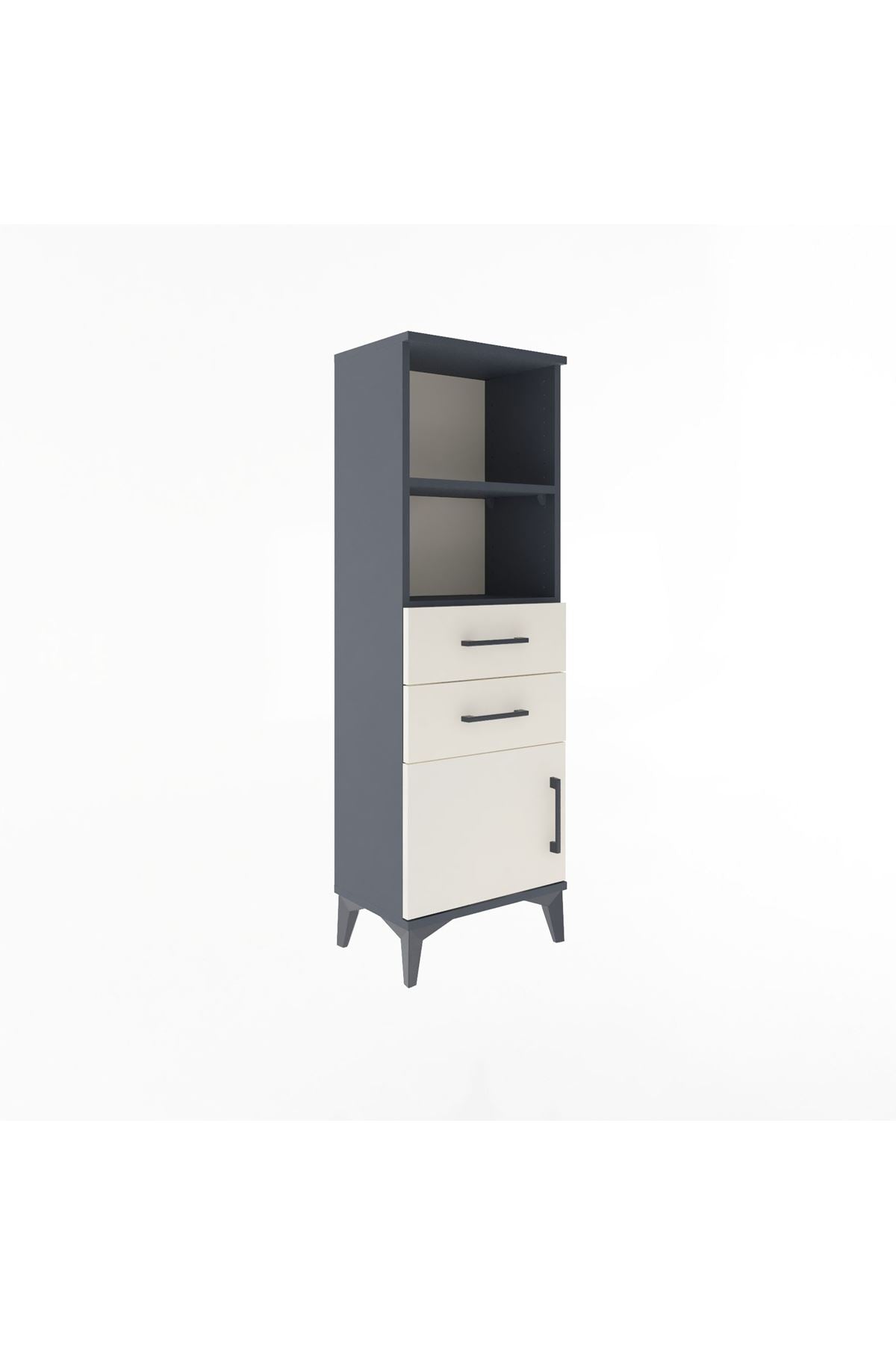 Arges Dolap 2 Raflı 2 Çekmeceli Tek Kapaklı 44x30x134 - S16M037V4A