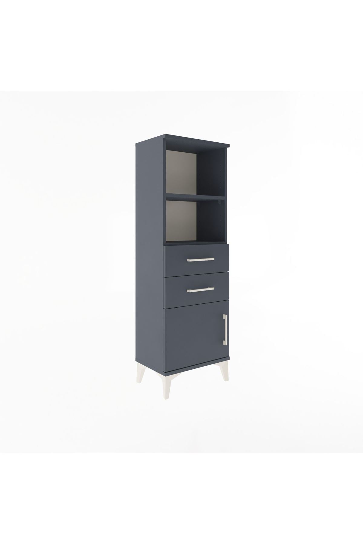 Arges Dolap 2 Raflı 2 Çekmeceli Tek Kapaklı 44x30x134 - S16M037V5A