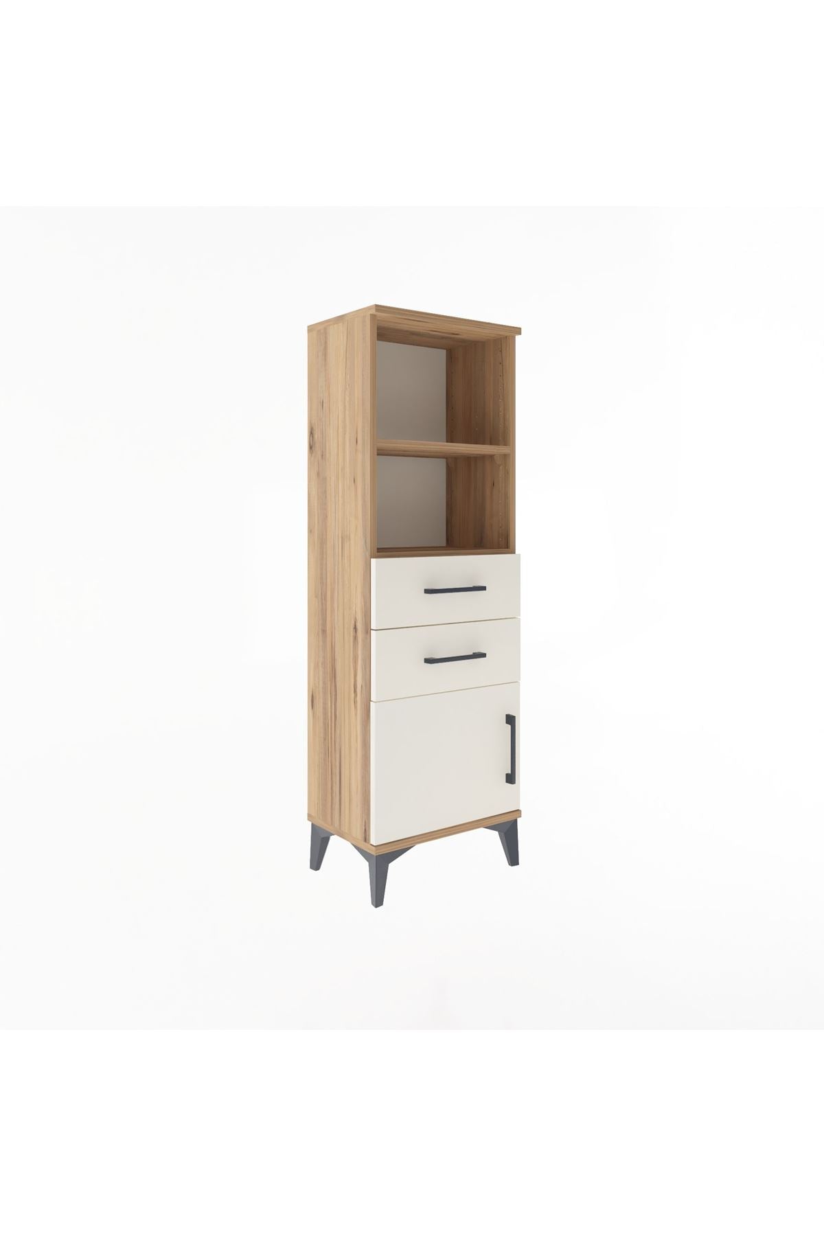 Arges Dolap 2 Raflı 2 Çekmeceli Tek Kapaklı 44x30x134 - S16M037V7A
