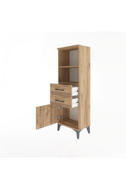 Arges Dolap 2 Raflı 2 Çekmeceli Tek Kapaklı 44x30x134 - S16M037V9A