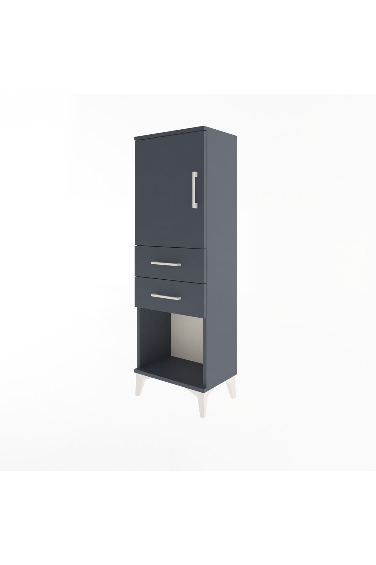 Arges Dolap 2 Raflı 2 Çekmeceli Tek Kapaklı 44x30x134 - S16M038V5A
