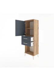 Arges Dolap 2 Raflı 2 Çekmeceli Tek Kapaklı 44x30x134 - S16M038V8A