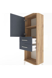 Arges Dolap 2 Raflı 2 Çekmeceli Tek Kapaklı 44x30x134 - S16M038V8A