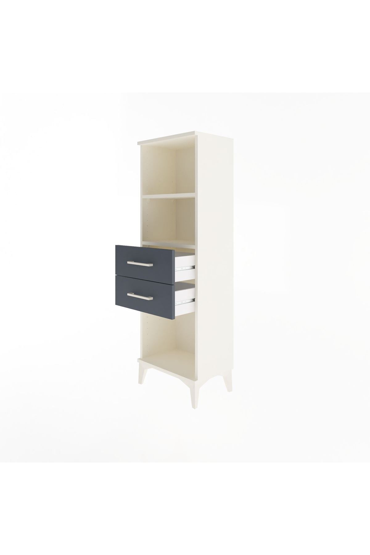 Arges Dolap 2 Raflı 2 Çekmeceli 44x30x134 - S16M039V2A