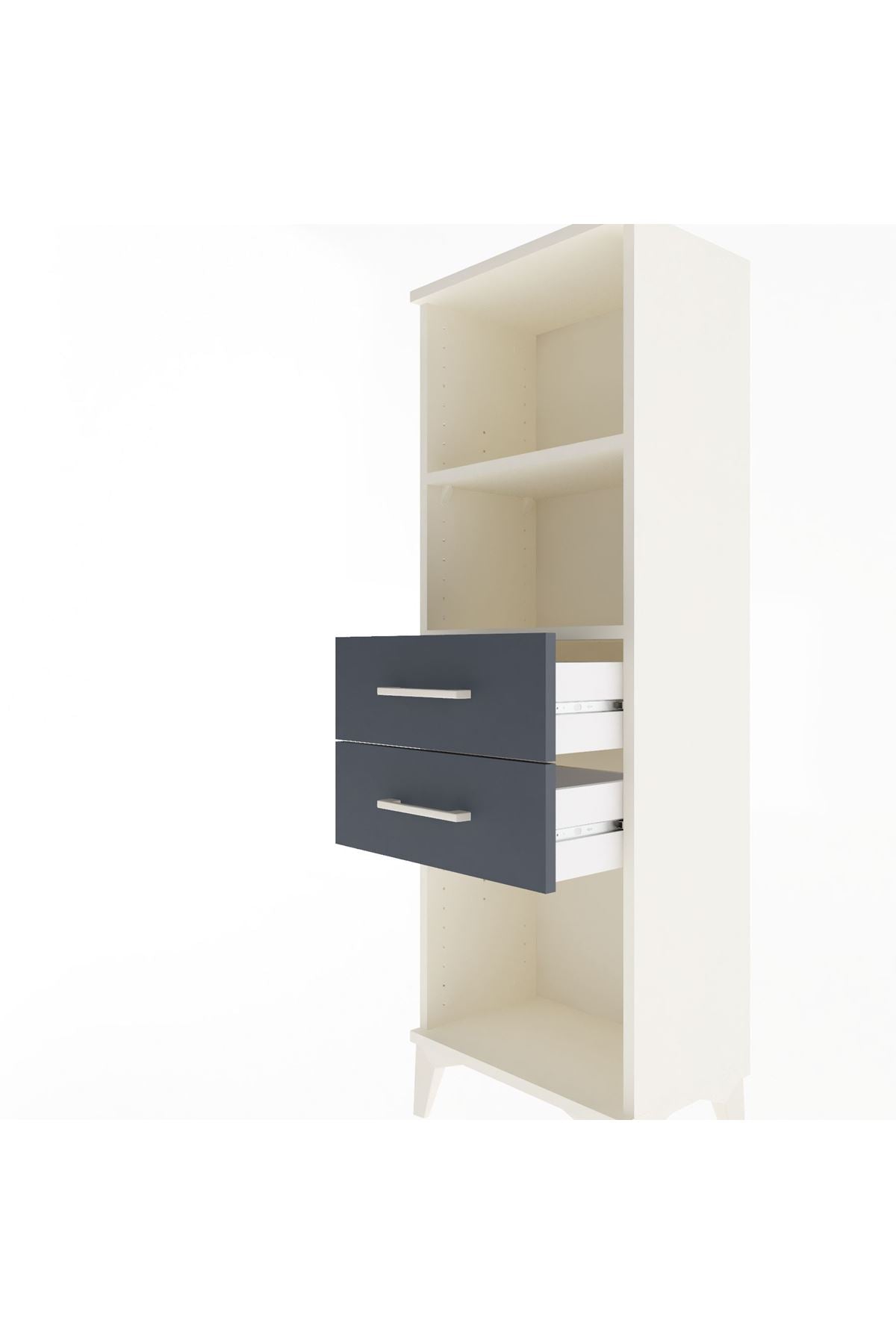 Arges Dolap 2 Raflı 2 Çekmeceli 44x30x134 - S16M039V2A