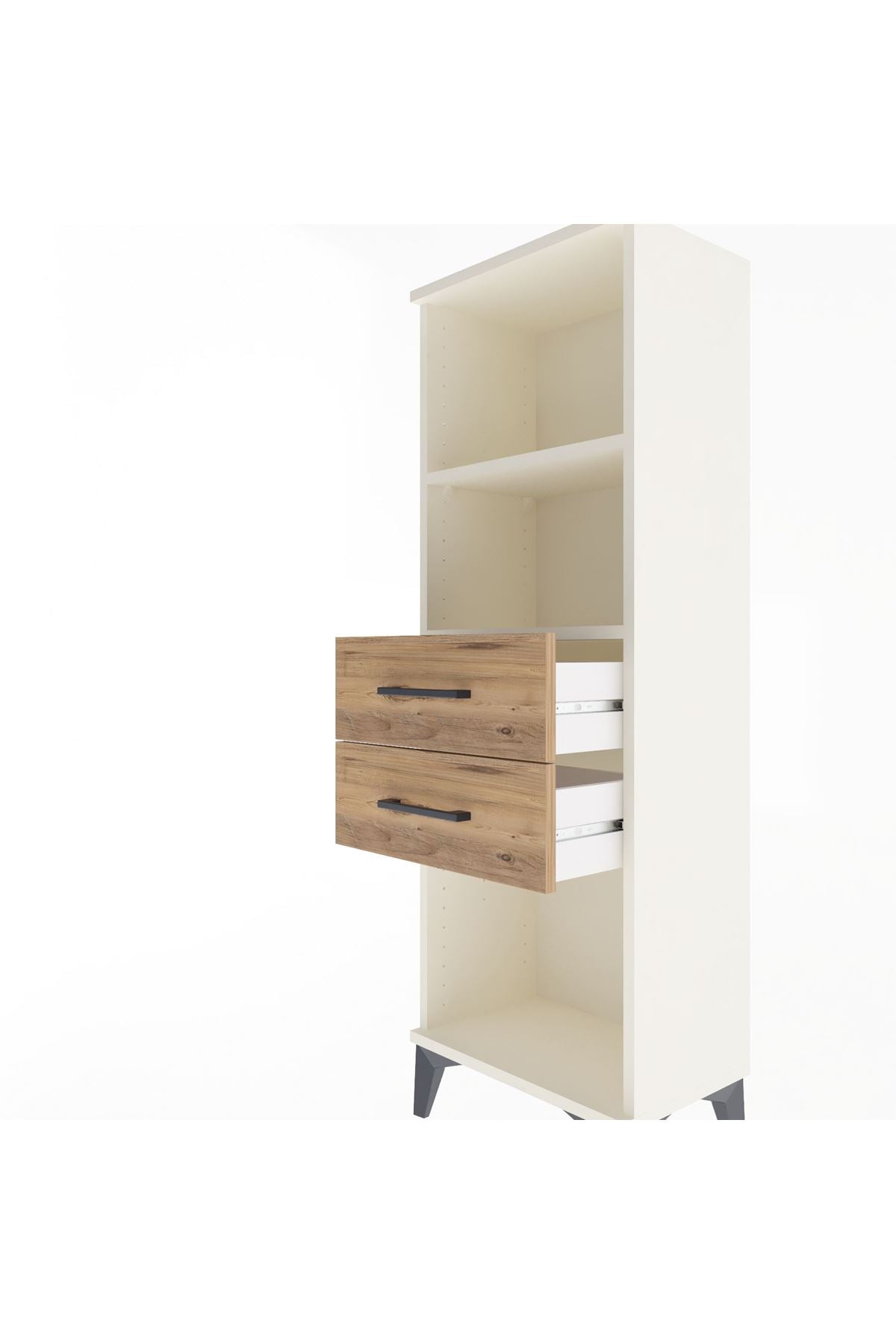 Arges Dolap 2 Raflı 2 Çekmeceli 44x30x134 - S16M039V3A