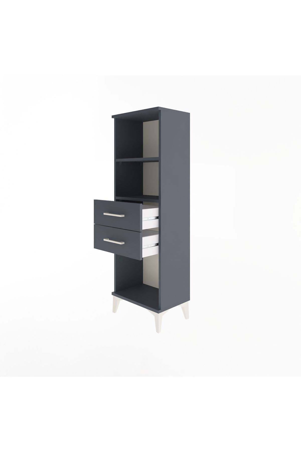 Arges Dolap 2 Raflı 2 Çekmeceli 44x30x134 - S16M039V5A