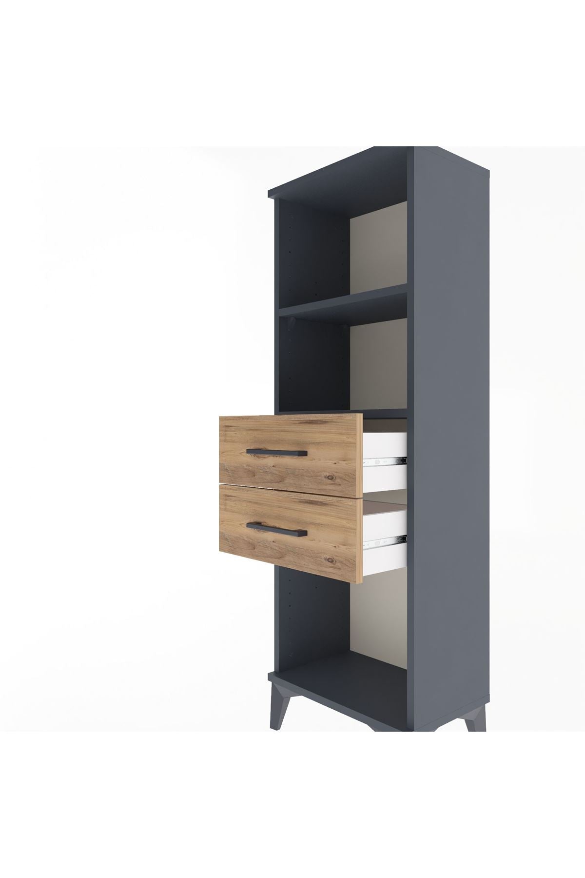 Arges Dolap 2 Raflı 2 Çekmeceli 44x30x134 - S16M039V6A