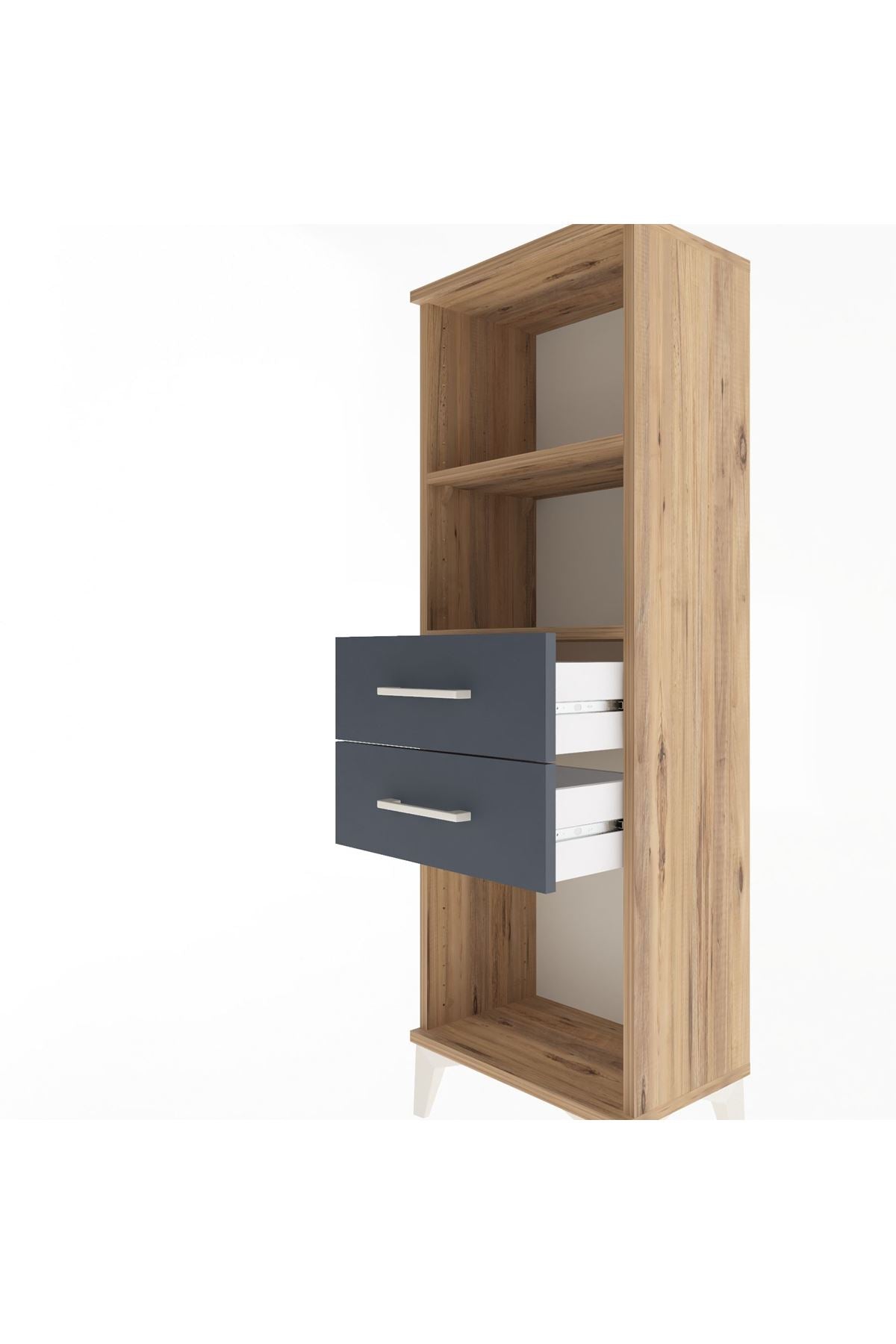 Arges Dolap 2 Raflı 2 Çekmeceli 44x30x134 - S16M039V8A