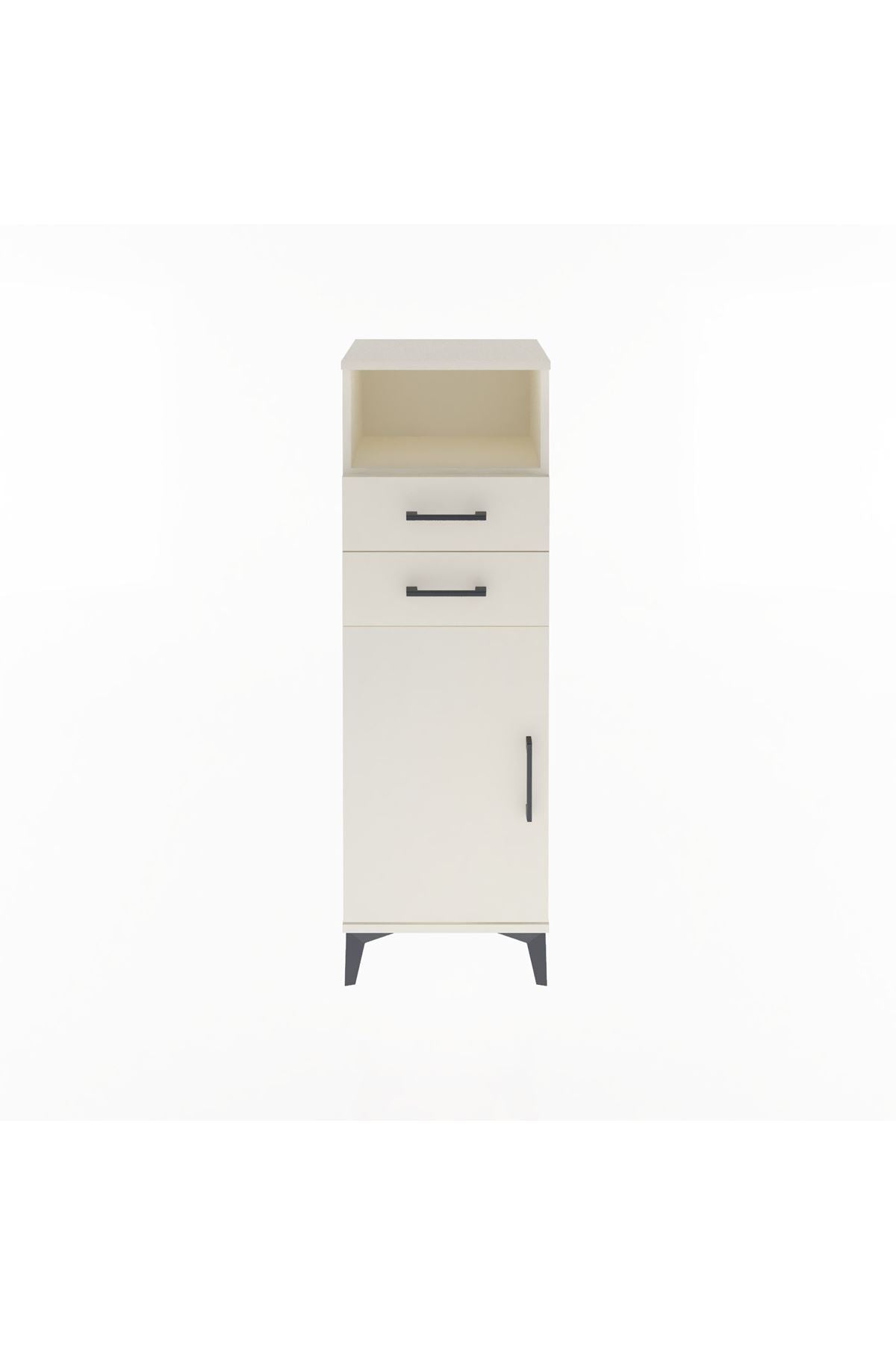 Arges Dolap 2 Raflı 2 Çekmeceli Tek Kapaklı 44x30x134 - S16M040V1A