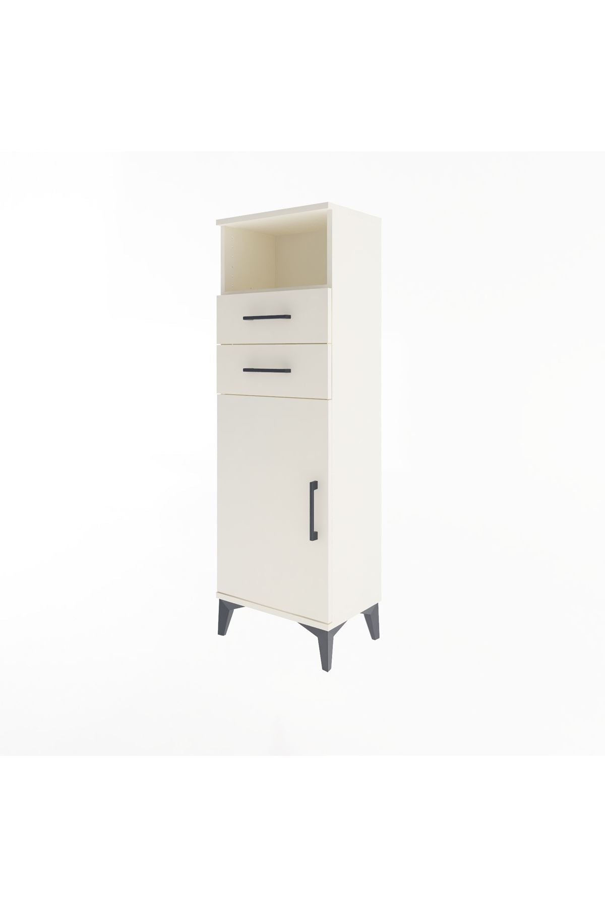 Arges Dolap 2 Raflı 2 Çekmeceli Tek Kapaklı 44x30x134 - S16M040V1A
