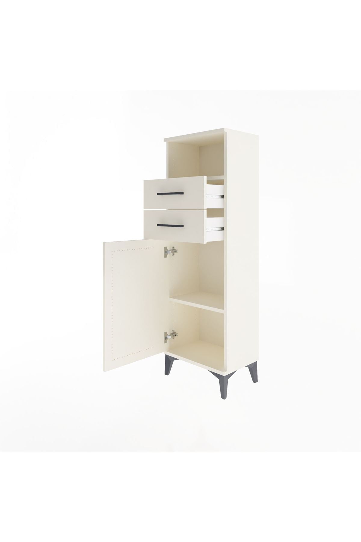 Arges Dolap 2 Raflı 2 Çekmeceli Tek Kapaklı 44x30x134 - S16M040V1A