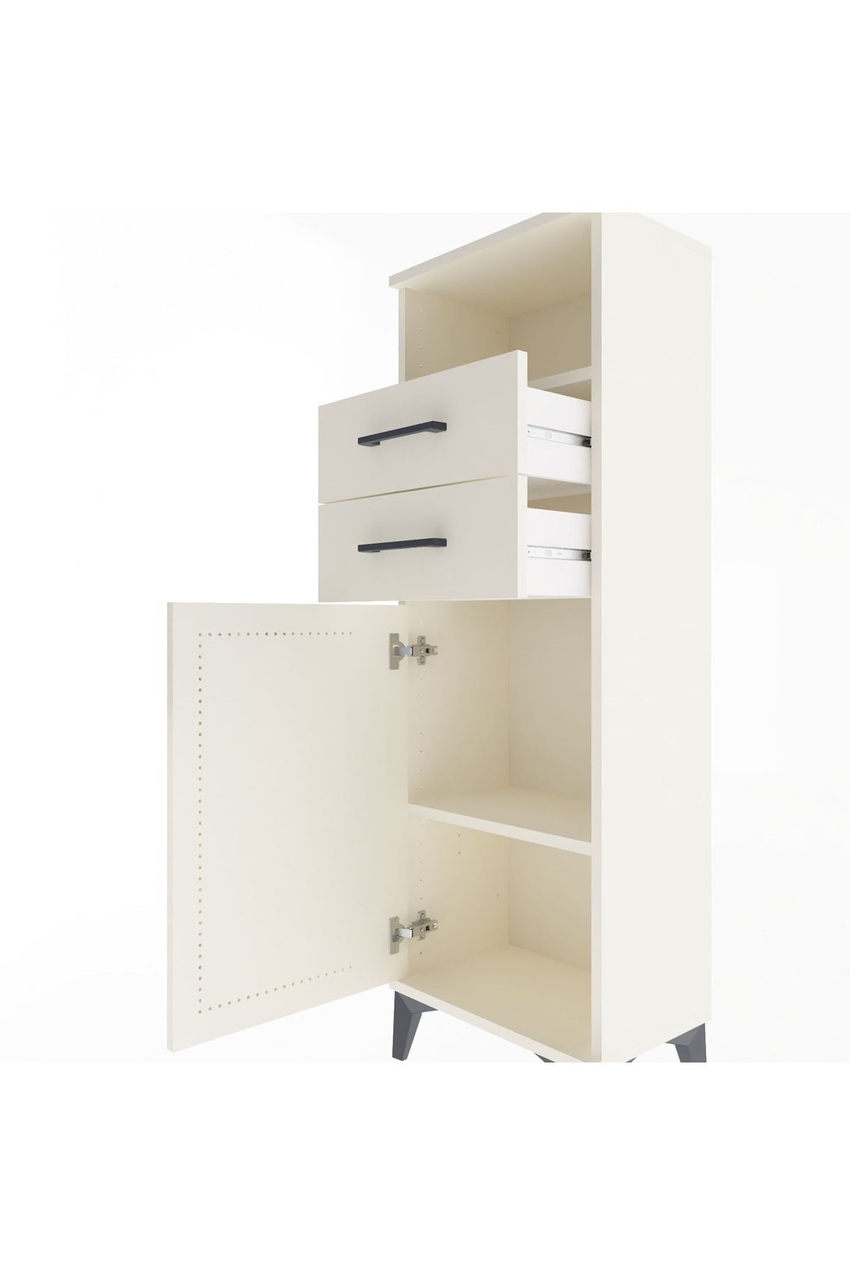 Arges Dolap 2 Raflı 2 Çekmeceli Tek Kapaklı 44x30x134 - S16M040V1A