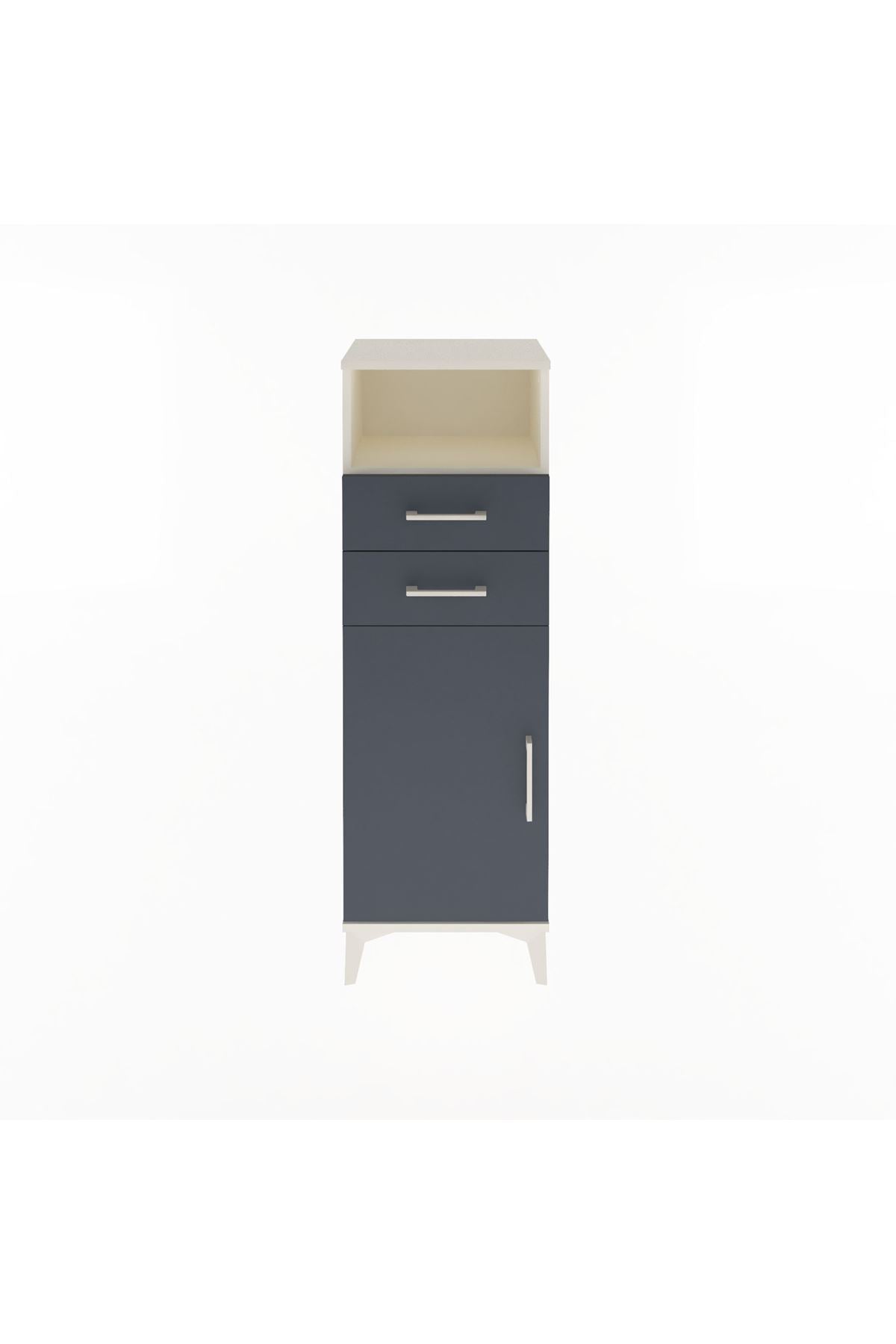Arges Dolap 2 Raflı 2 Çekmeceli Tek Kapaklı 44x30x134 - S16M040V2A