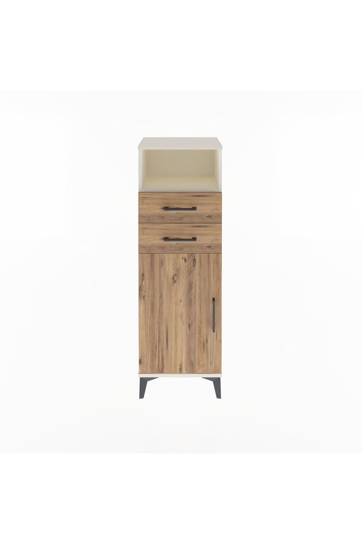 Arges Dolap 2 Raflı 2 Çekmeceli Tek Kapaklı 44x30x134 - S16M040V3A