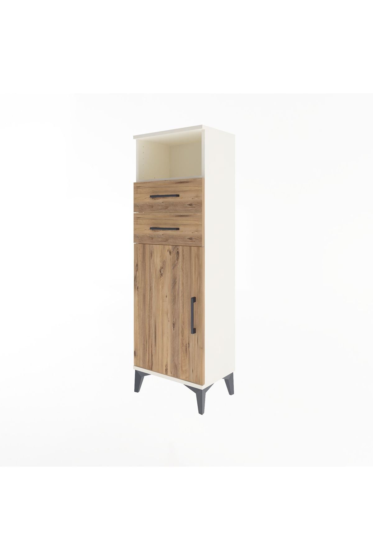Arges Dolap 2 Raflı 2 Çekmeceli Tek Kapaklı 44x30x134 - S16M040V3A