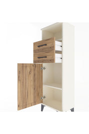 Arges Dolap 2 Raflı 2 Çekmeceli Tek Kapaklı 44x30x134 - S16M040V3A
