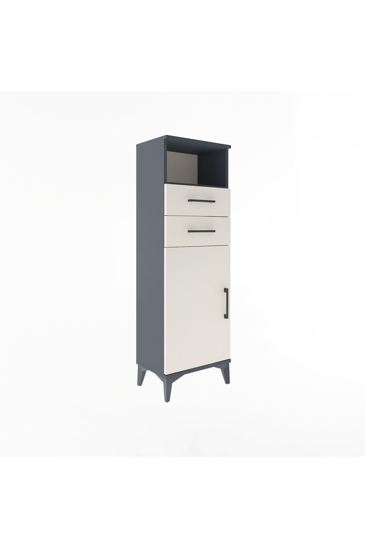 Arges Dolap 2 Raflı 2 Çekmeceli Tek Kapaklı 44x30x134 - S16M040V4A