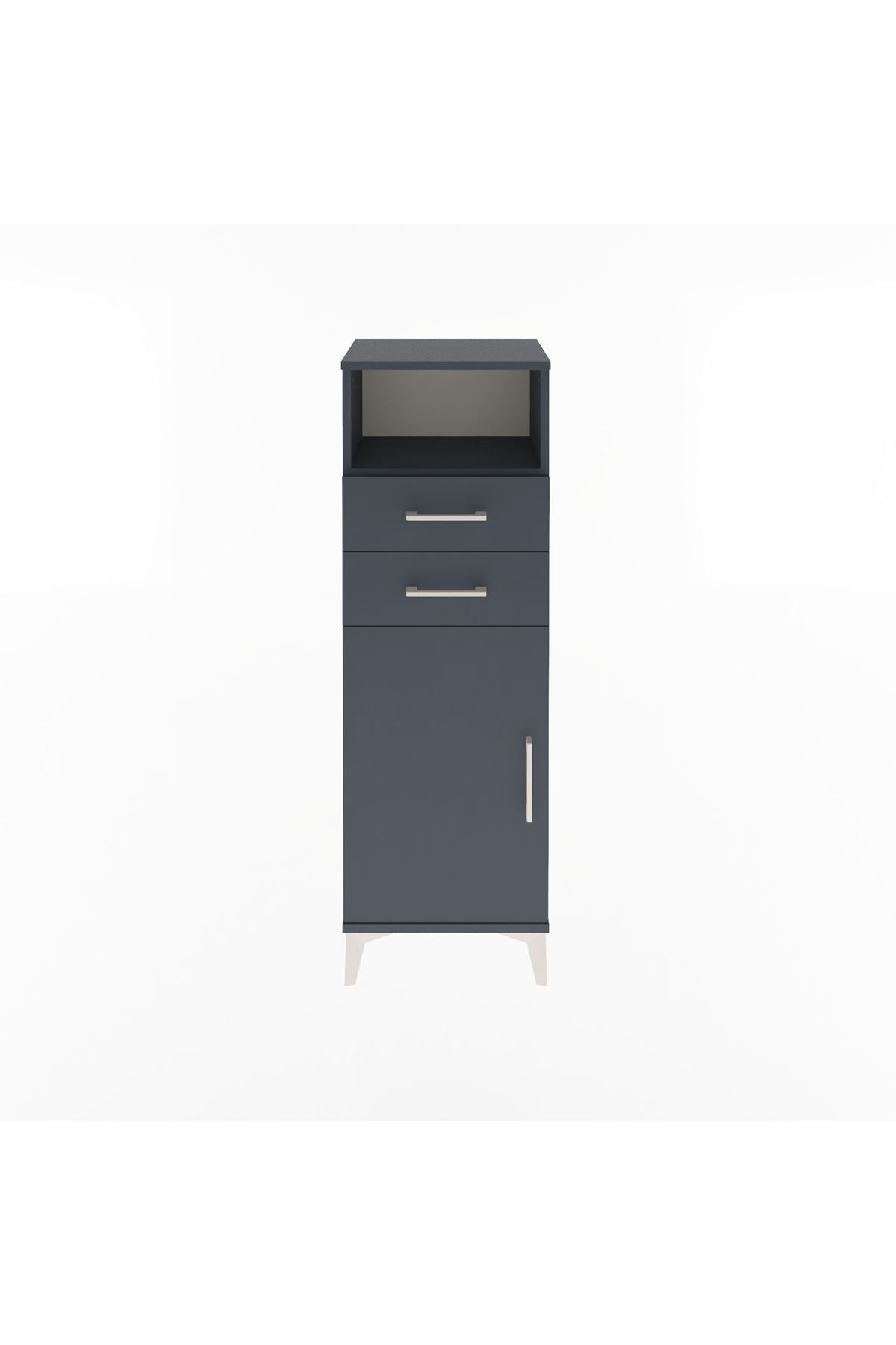 Arges Dolap 2 Raflı 2 Çekmeceli Tek Kapaklı 44x30x134 - S16M040V5A