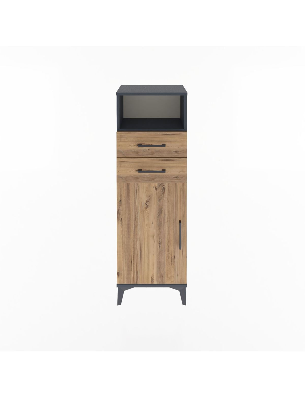 Arges Dolap 2 Raflı 2 Çekmeceli Tek Kapaklı 44x30x134 - S16M040V6A
