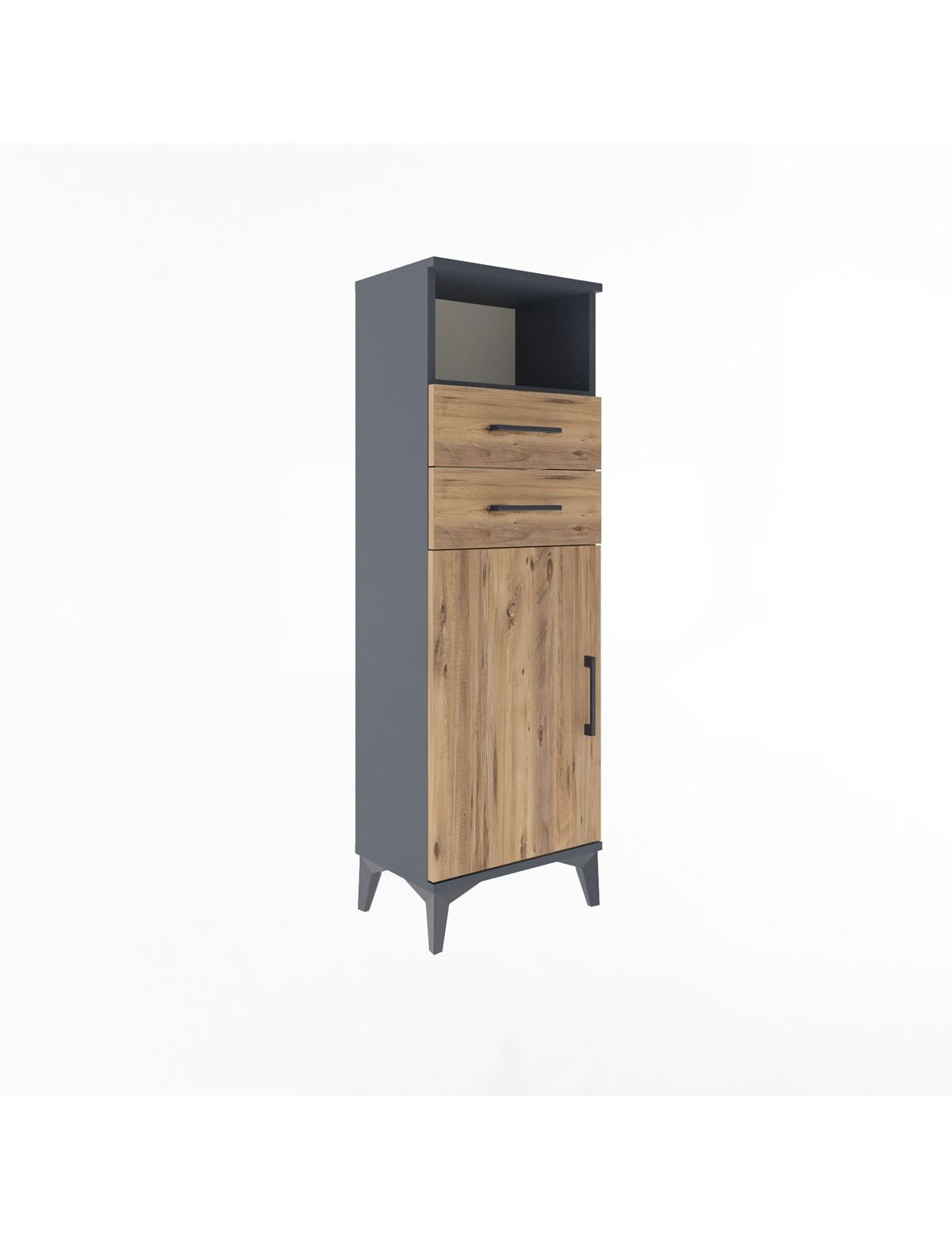 Arges Dolap 2 Raflı 2 Çekmeceli Tek Kapaklı 44x30x134 - S16M040V6A