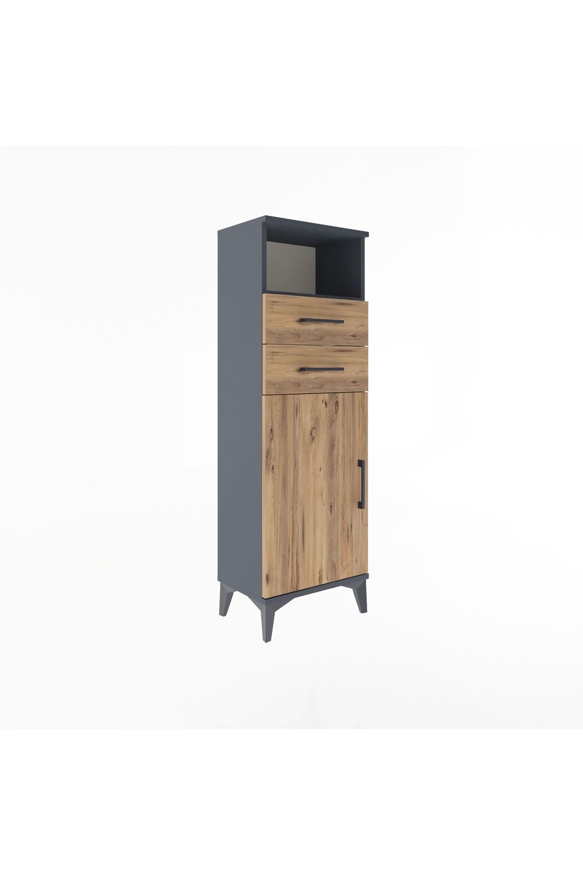 Arges Dolap 2 Raflı 2 Çekmeceli Tek Kapaklı 44x30x134 - S16M040V6A