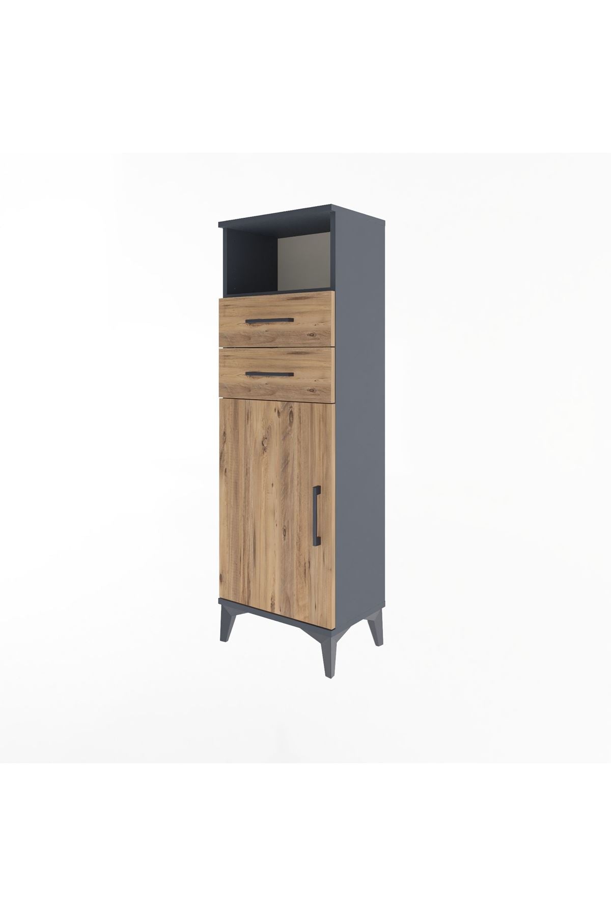 Arges Dolap 2 Raflı 2 Çekmeceli Tek Kapaklı 44x30x134 - S16M040V6A